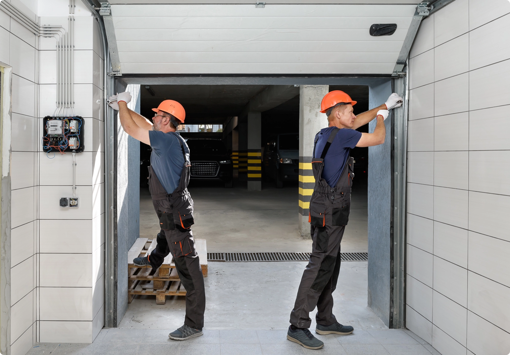 gray garage door