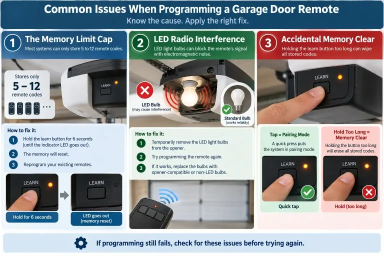 Garage Remote Programming Fixes