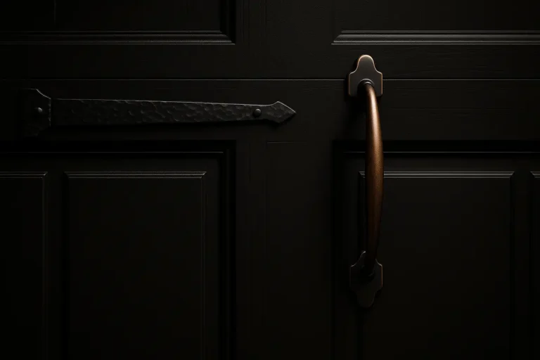 black carriage garage door hardware photo