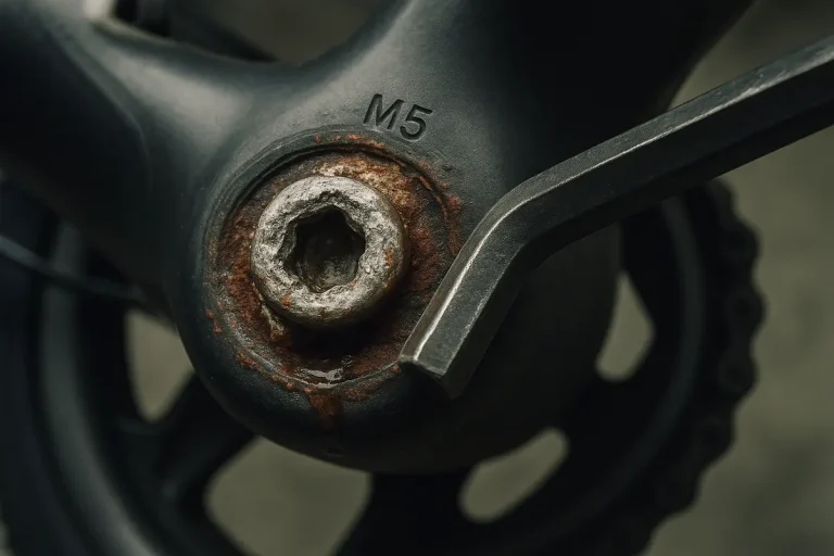 bottom bracket corrosion cable guide photo