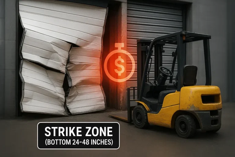 forklift dock door damage repair photo