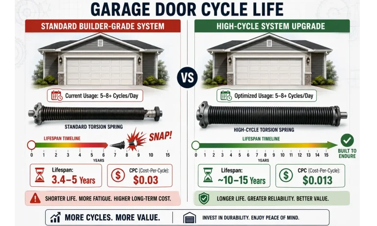 Garage Door Spring Cost Per Cycle Guide