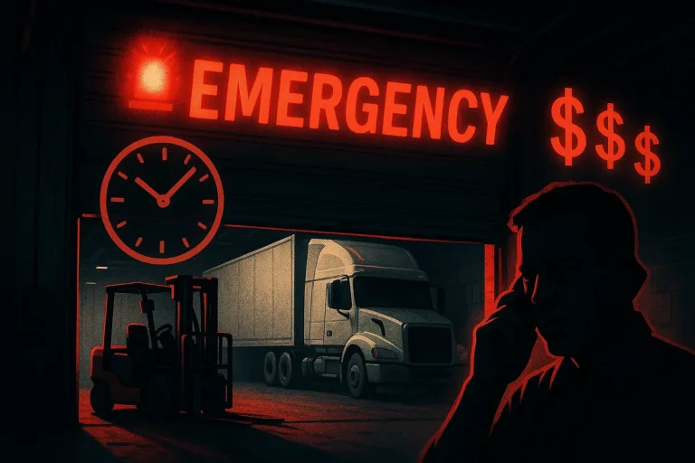 emergency commercial garage door service photo