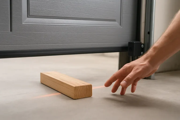 garage door auto reverse safety test photo