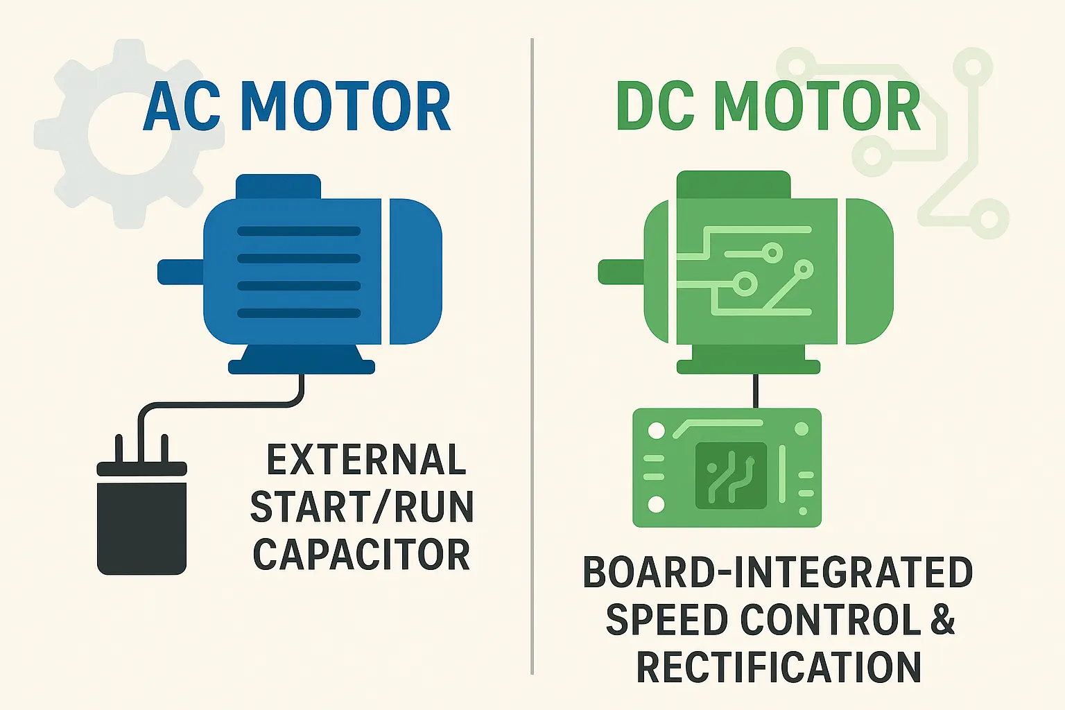 AC vs DC Motor Differences