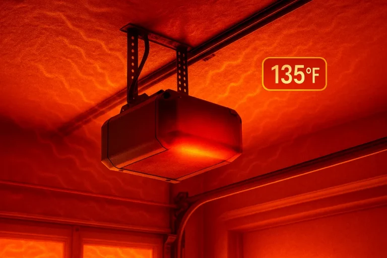 garage door opener overheating texas heat photo