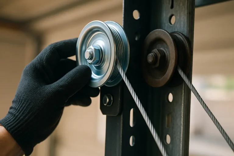 garage door pulley replacement extension springs photo