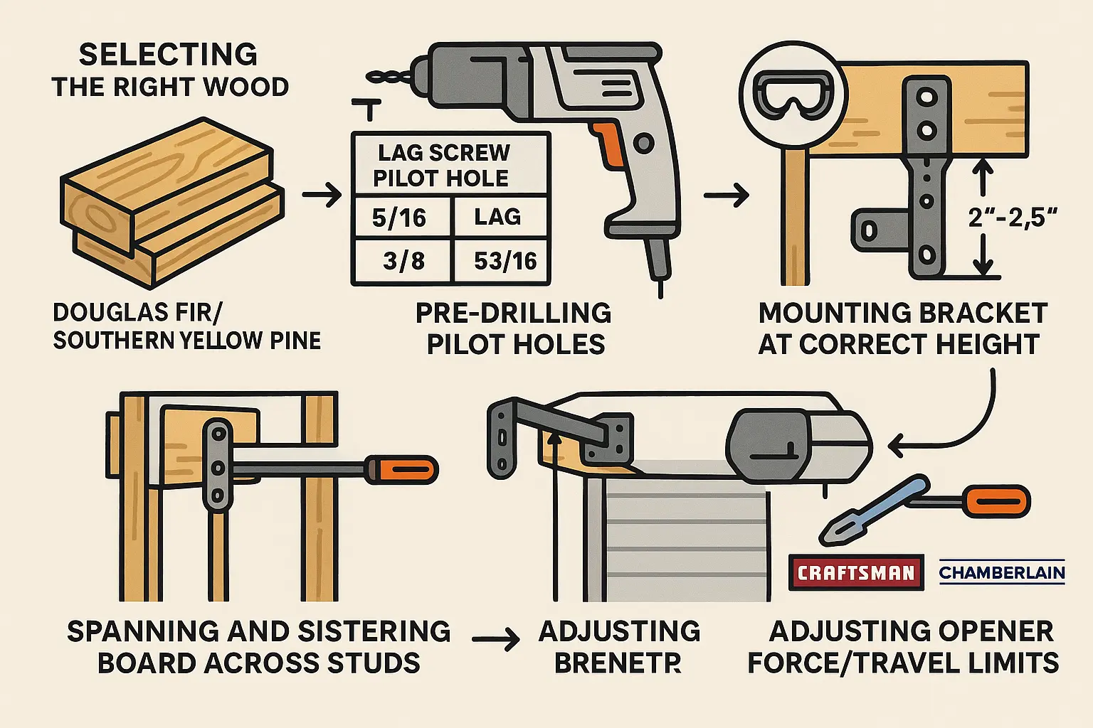 This comparison chart visually anchors the key reinforcement strategies for torn header brackets, making it easy to recall which method suits specific wall and damage conditions.