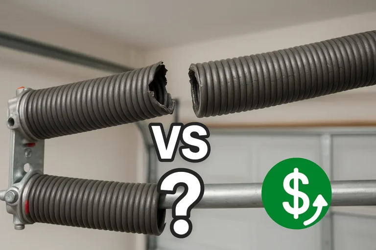 replace both garage door torsion springs photo
