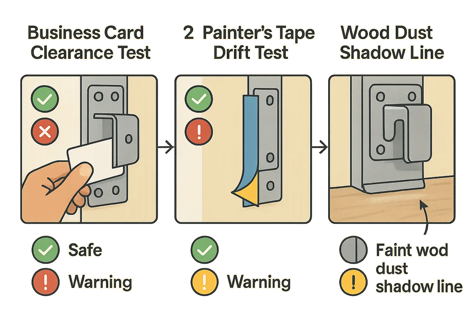 Non-contact diagnostic steps for bracket failure