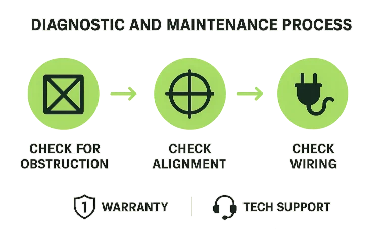 3-step guide to inspect garage door sensor problems