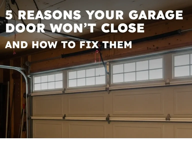 5 reasons your garage door wont close and how to fix them photo