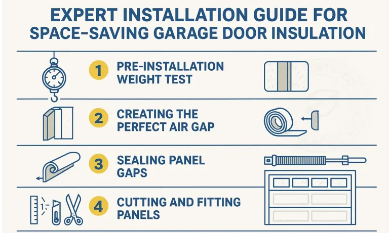 A holistic garage door insulation system integrates panels
