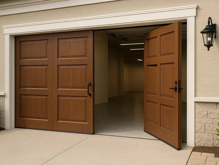 side hinged garage doors photo