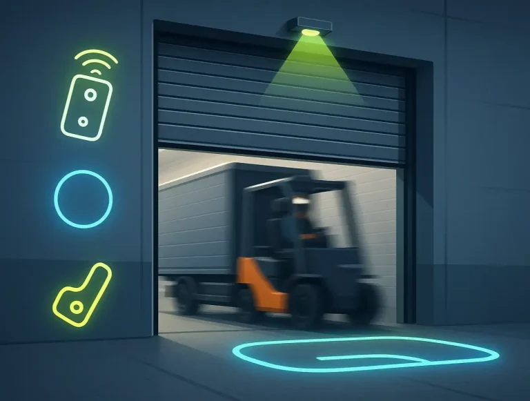 activating commercial garage doors photo