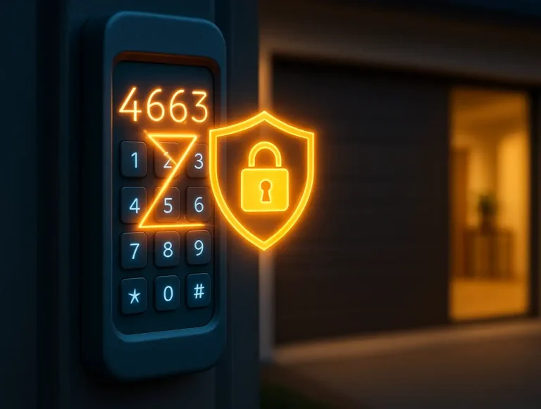 garage door keypad security photo