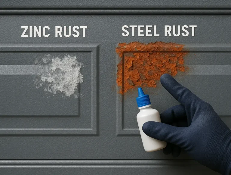 rust removal galvanized garage doors photo