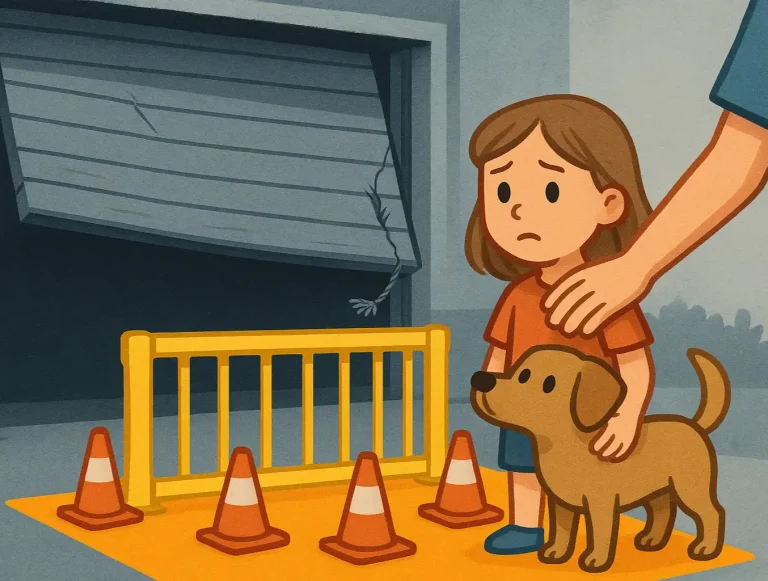 garage door child pet safety photo