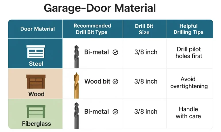 Choosing the Right Drill Bit for Garage Door Installation