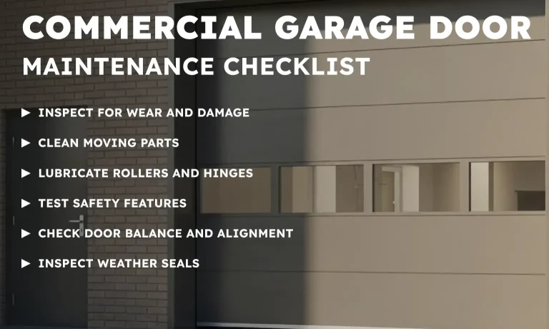 Commercial Garage Door Maintenance Checklist