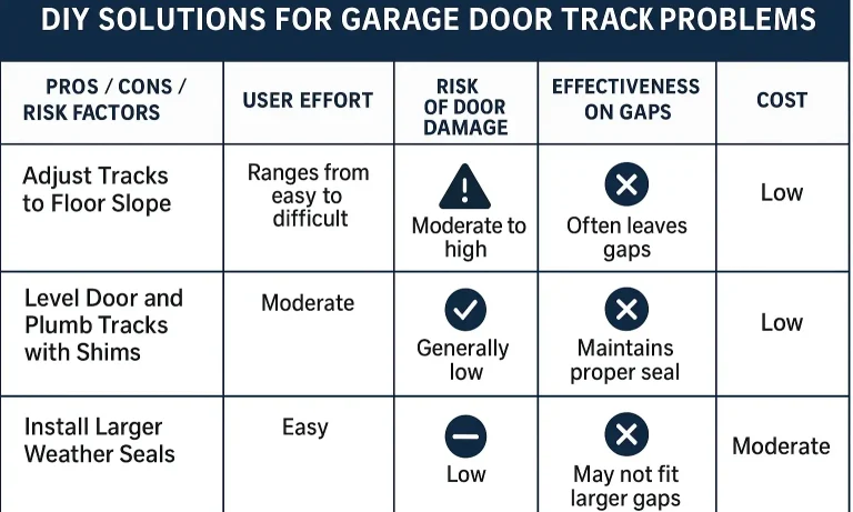Compare leveling methods to protect your garage door investment
