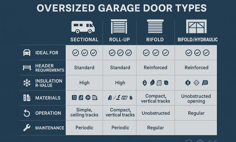 Compare oversized door types to find the best fit for your needs