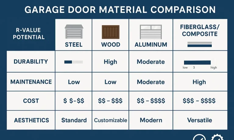 Comparing Garage Door Materials: Pros and Cons