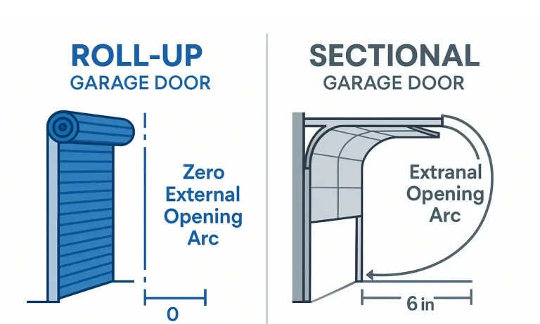 Comparing Garage Door Styles for Tight Driveways