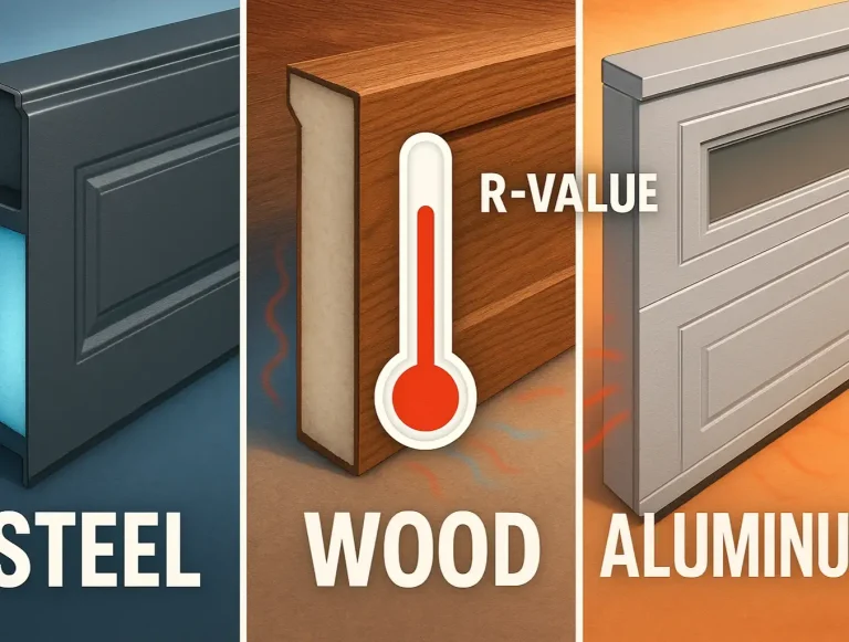 insulated garage door materials comparison photo