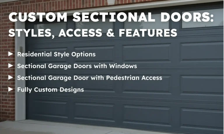 Custom Sectional Doors: Styles, Access & Features