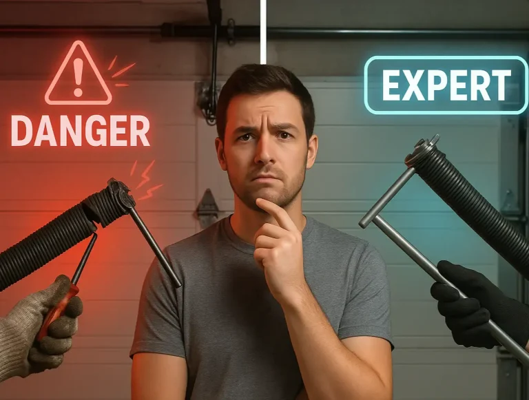 diy vs professional garage door spring maintenance photo
