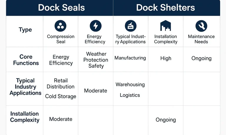 Dock Seal vs Dock Shelter Performance Comparison