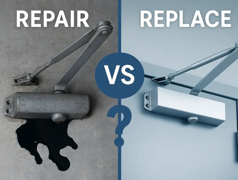 door closer repair vs replacement photo