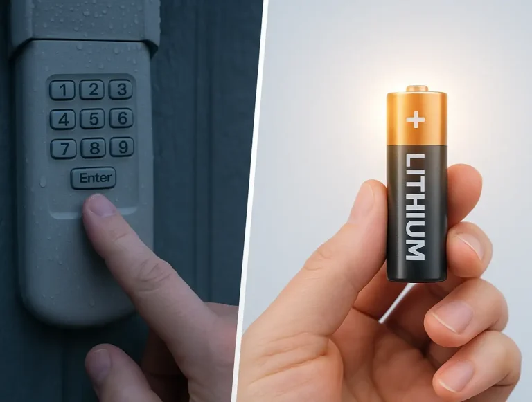 garage door keypad battery tips photo