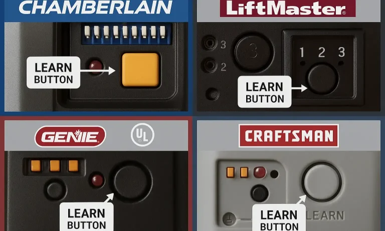 Find the Learn button fast for easy and secure keypad setup