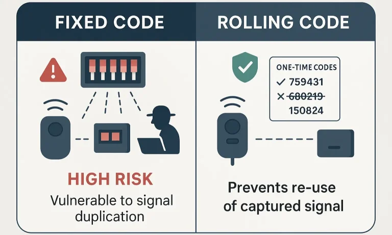 Fixed Code VS Rolling Code