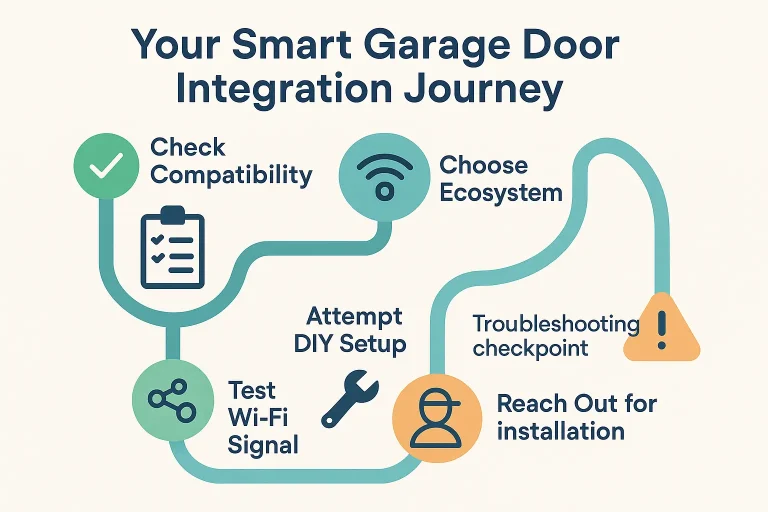 Follow this straightforward roadmap to ensure your smart garage door opener works seamlessly—whether you choose DIY or professional installation.