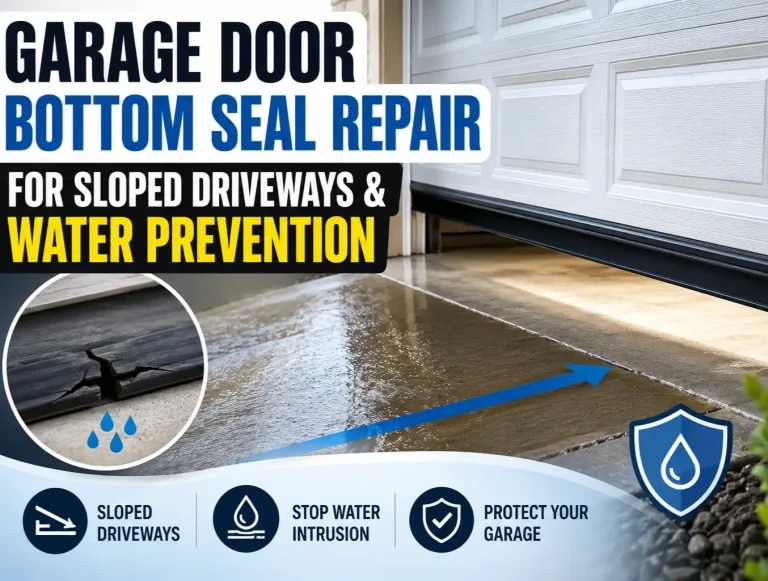 garage door seal sloped driveways photo