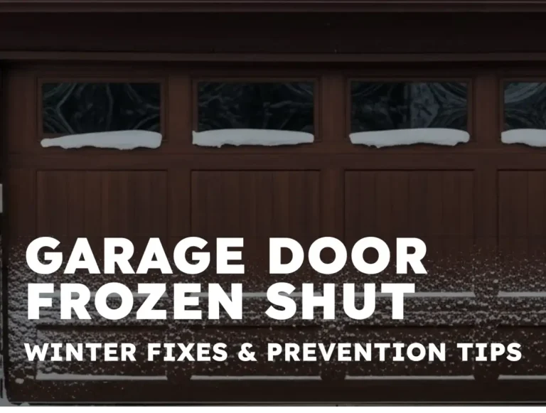 garage door frozen shut winter fixes and prevention tips photo