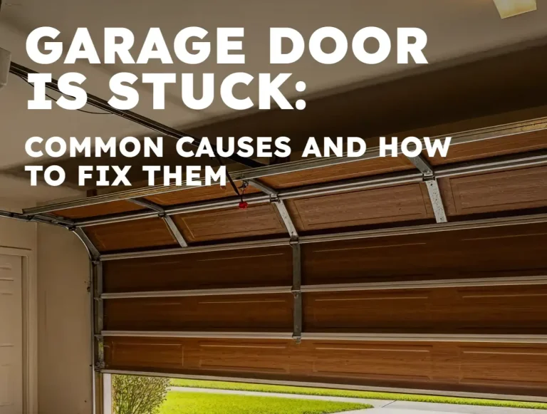 garage door is stuck common causes and how to fix them photo
