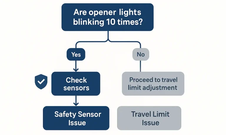 Garage Door Opener Diagnostic Flowchart for Common Issues