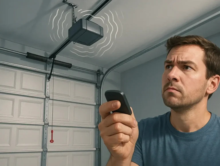 garage door opener hums no move photo