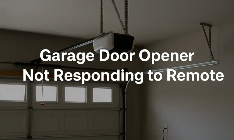 Garage Door Opener Not Responding to Remote