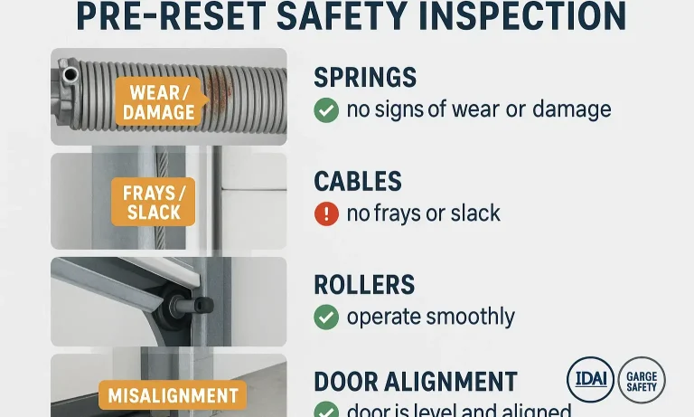 Garage Door Safety Checks Before Resetting the Opener