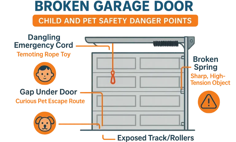 Garage Door Safety Map for Families with Children and Pets