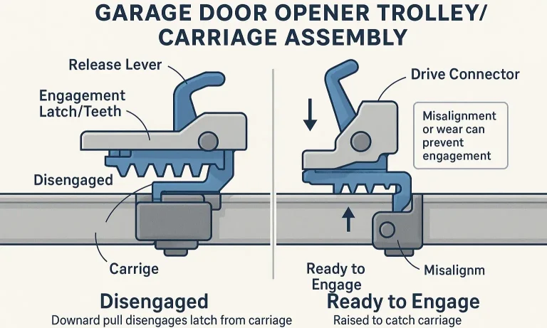 Garage Door Trolley Latch Mechanism Explained