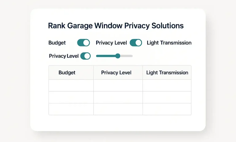 Garage Window Privacy Solutions
