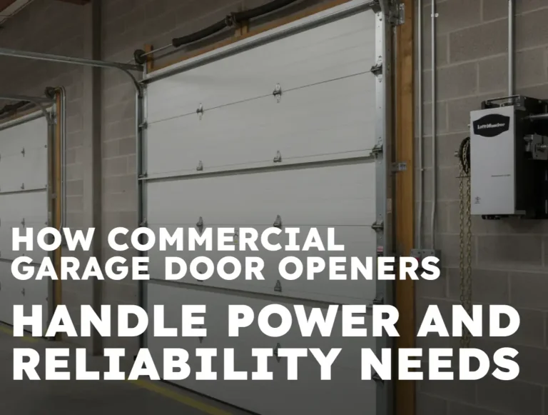 how commercial garage door openers handle power and reliability needs photo