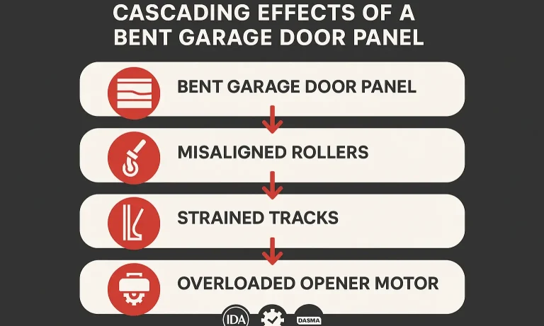 How Garage Door Panel Damage Spreads Through the System