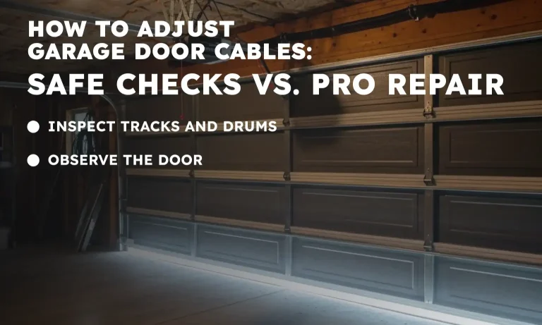 How to Adjust Garage Door Cables
